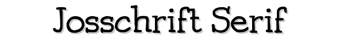 Josschrift Serif font